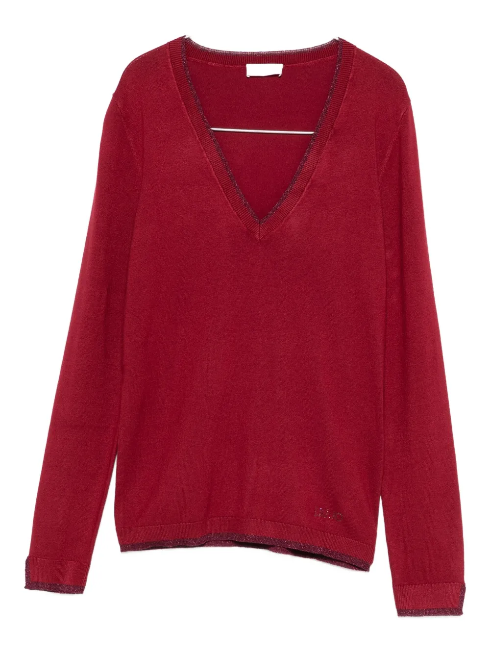 LIU JO Maglione con scollo a V - Rosso
