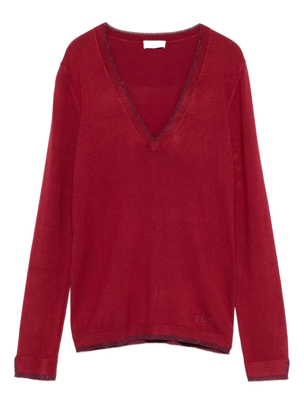 LIU JO suéter con cuello en V | rojo | Image 1