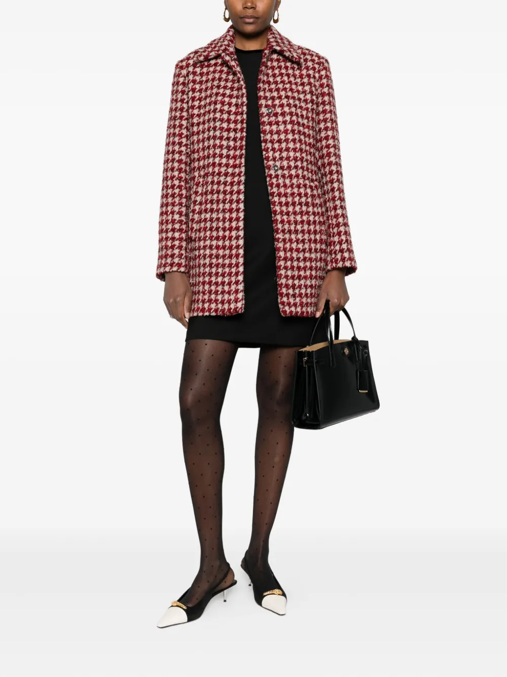 LIU JO houndstooth-pattern pocketed coat | Single Breasted Coats | Image 2