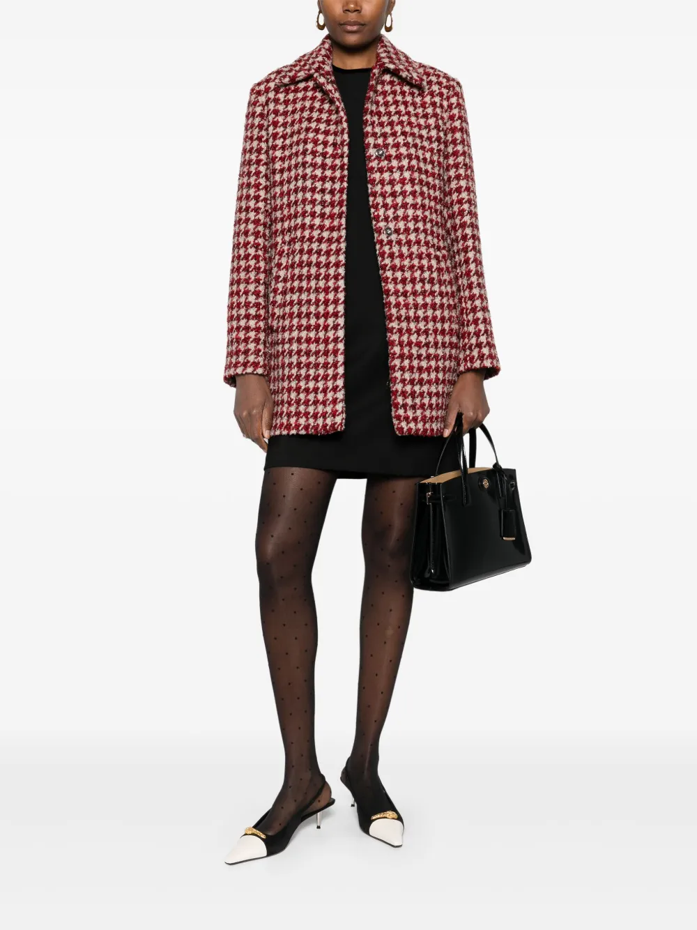 LIU JO houndstooth-pattern pocketed coat | Single Breasted Coats | Image 2
