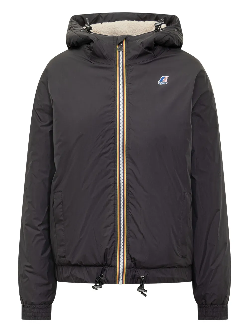K-way Albine Zip Hooded Jacket In Black