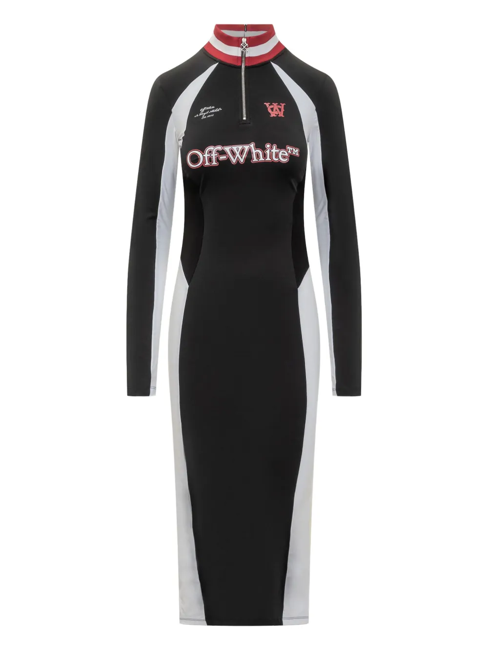 Off-White Serena long-sleeve zip dress - Nero