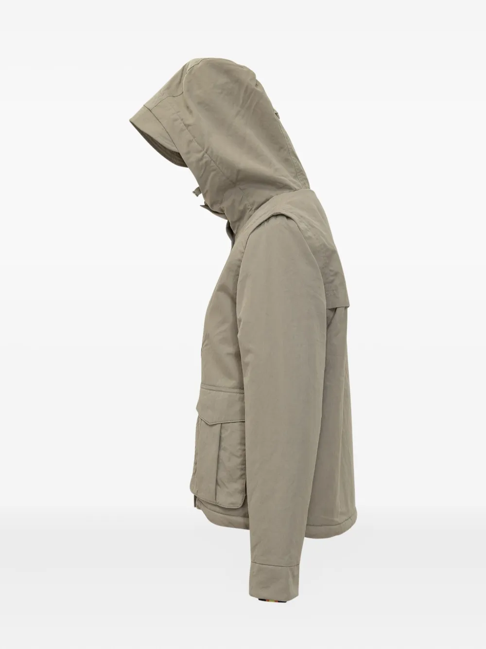 K-way Jacket With Hood And Synthetic Fur Lining In Neutral