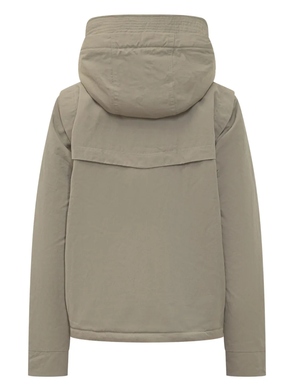 K-way Jacket With Hood And Synthetic Fur Lining In Neutral