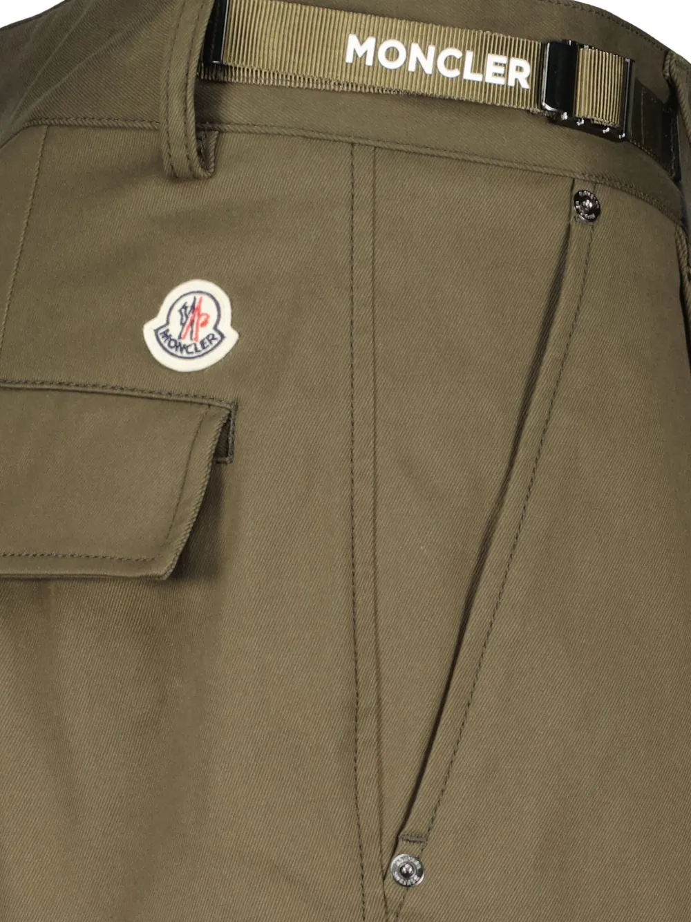 Moncler Plooibroek met logopatch Groen
