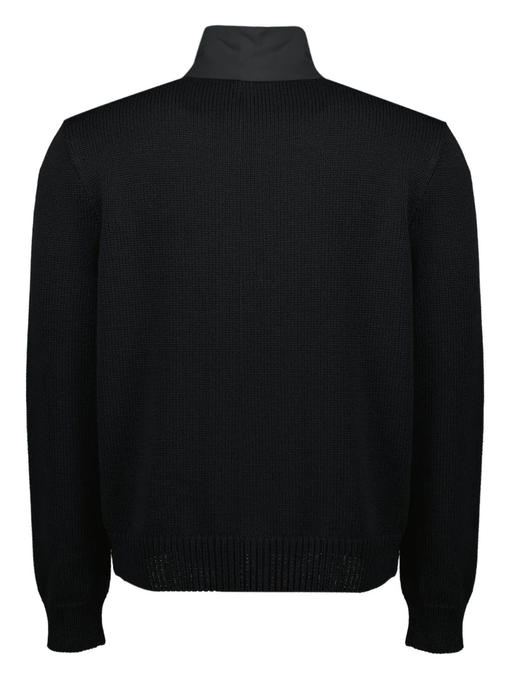 Moncler Long-sleeve Zip-up Cardigan In Black
