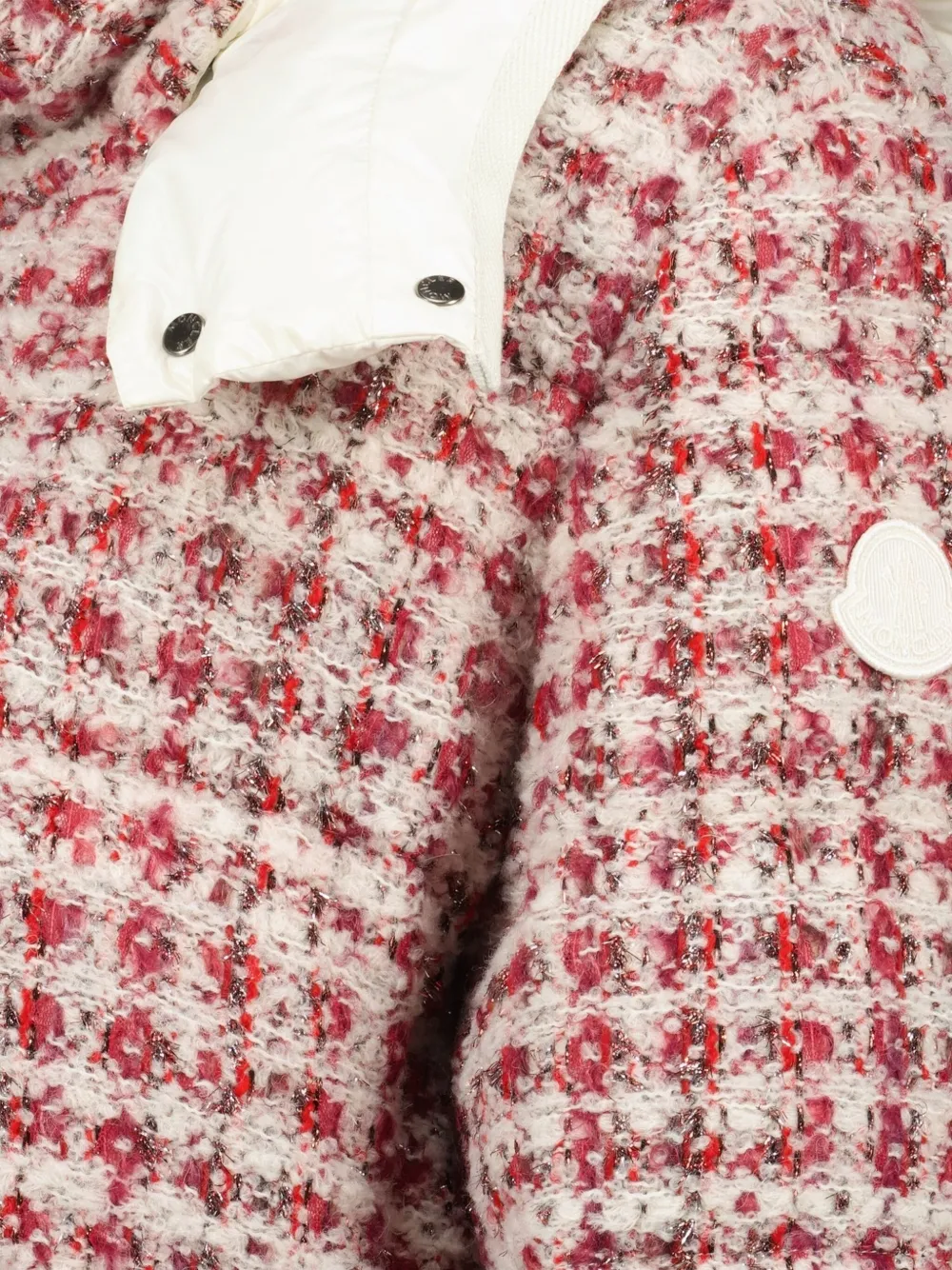 Moncler Tweed donsjack Rood