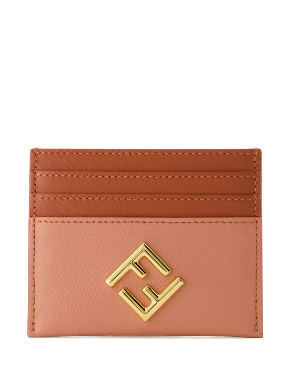 Fendi Diamonds Ff Card Holder In Brown
