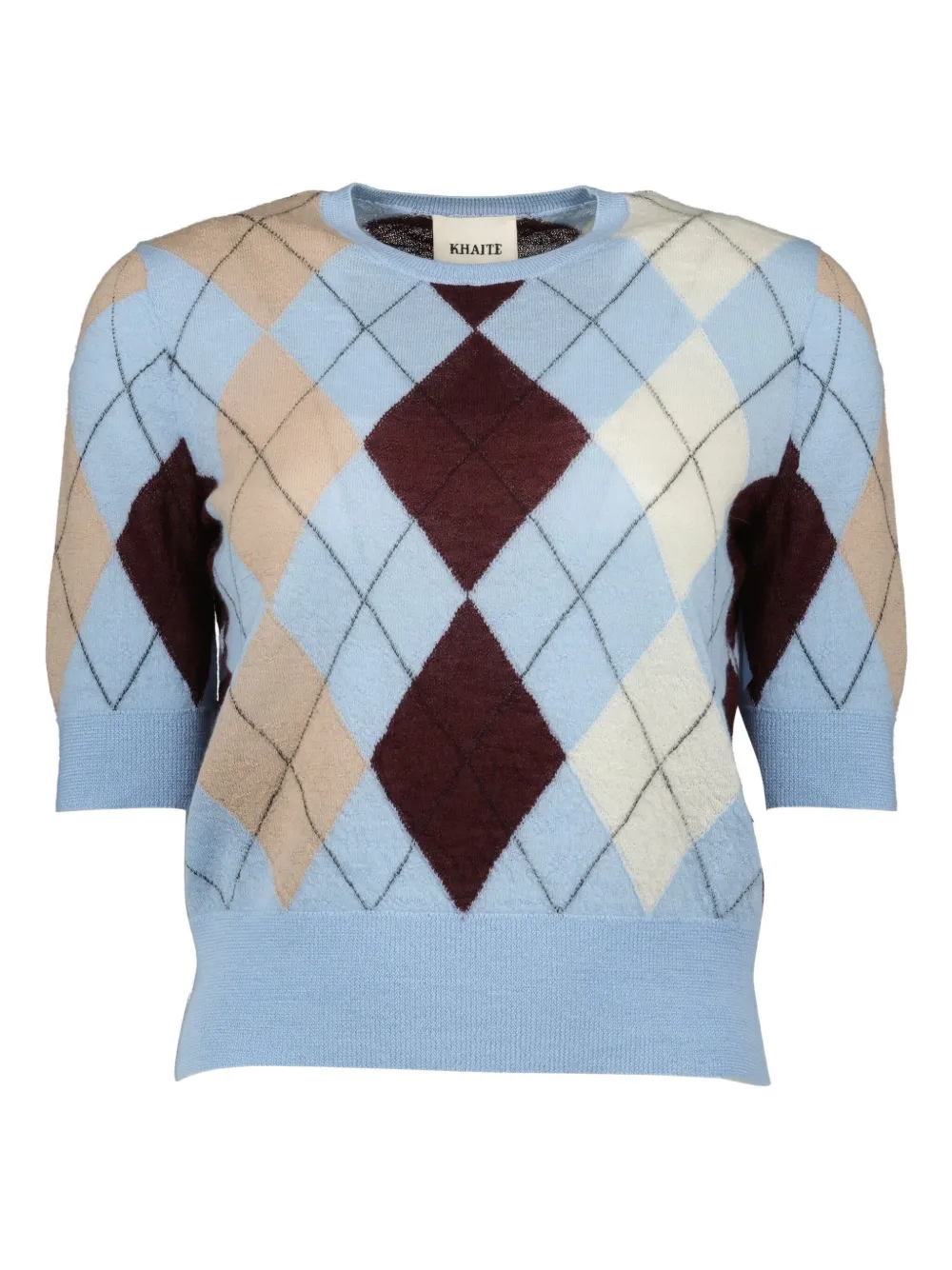 KHAITE Anders argyle sweater | Blue | Image 1