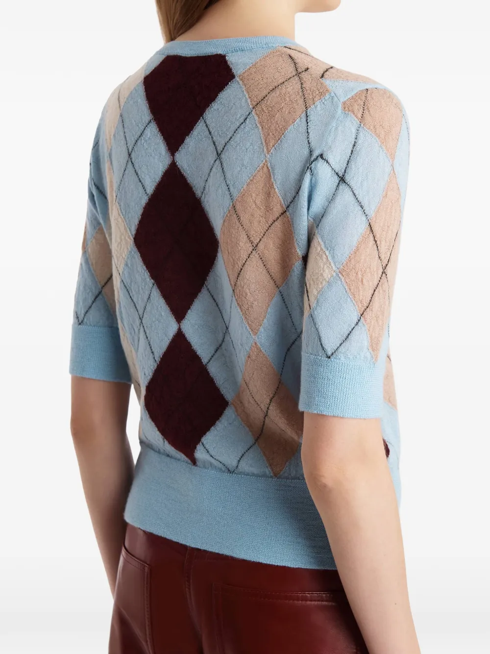 KHAITE Trui met argyle patroon Blauw