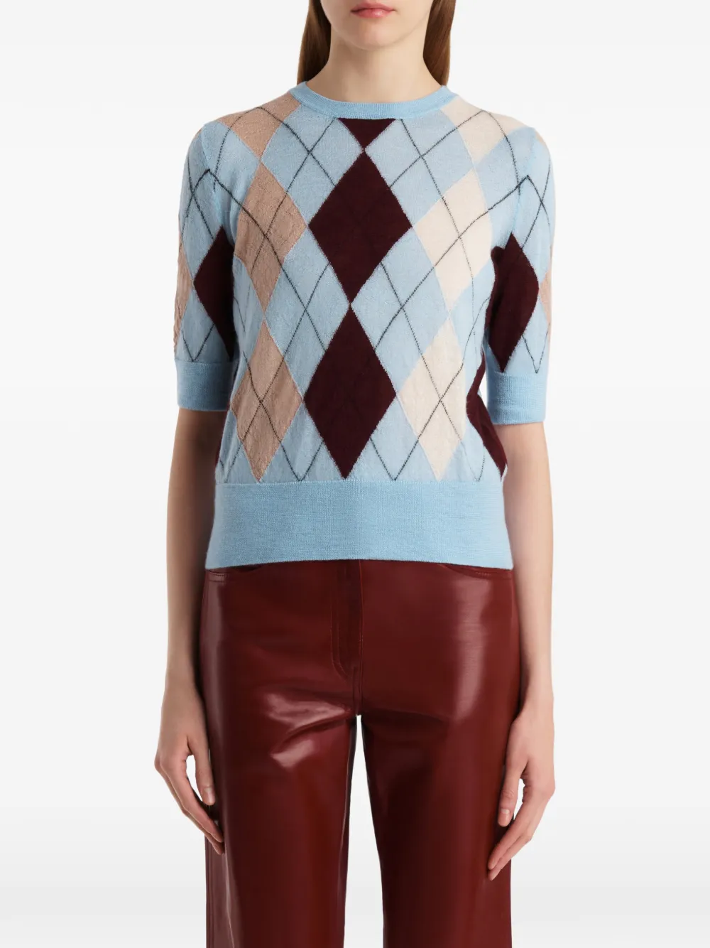 KHAITE Trui met argyle patroon Blauw