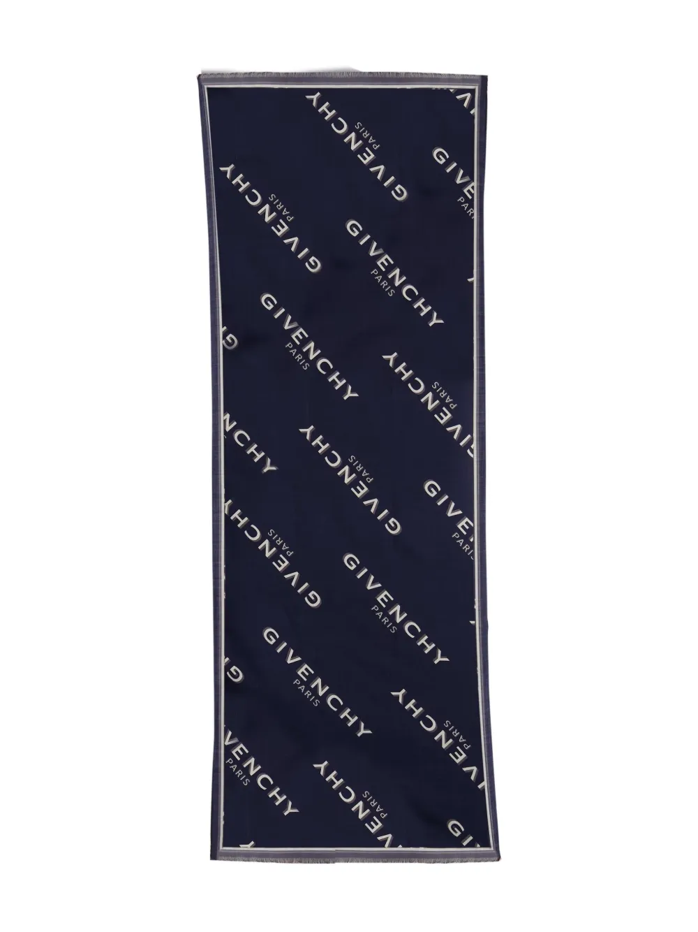 Givenchy Monogram Fringed Scarf In Black