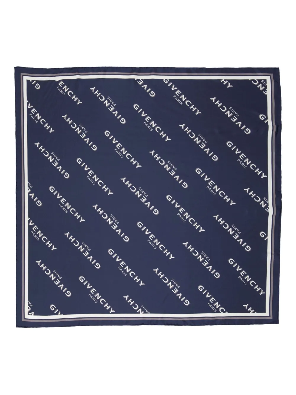 Givenchy logo scarf - ブルー Givenchy logo scarf - ブルー