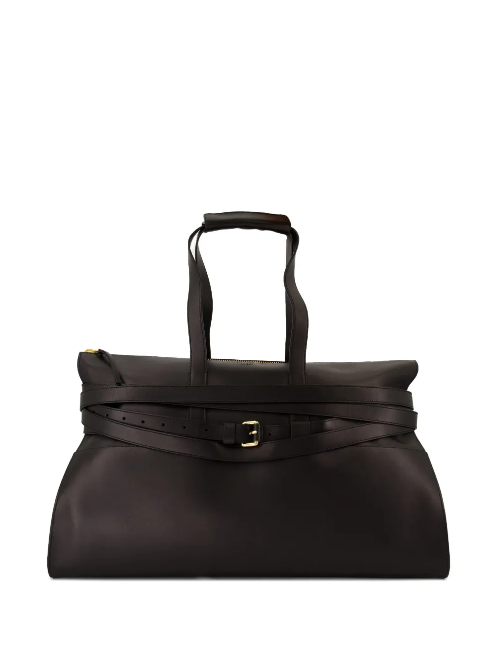 Moschino belted leather tote bag - ブラック Moschino belted leather tote bag - ブラック