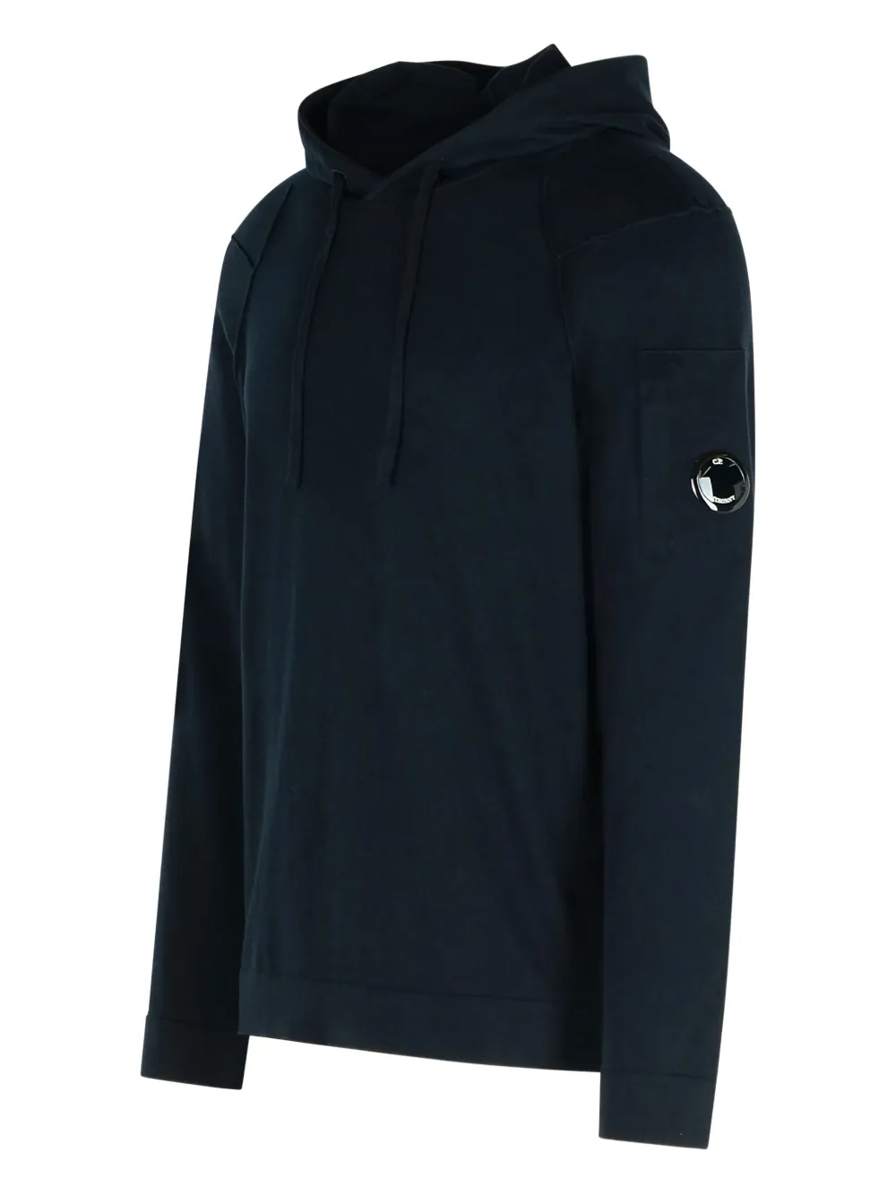 C.p. Company Sleeve-pocket Drawstring Hoodie In Blue