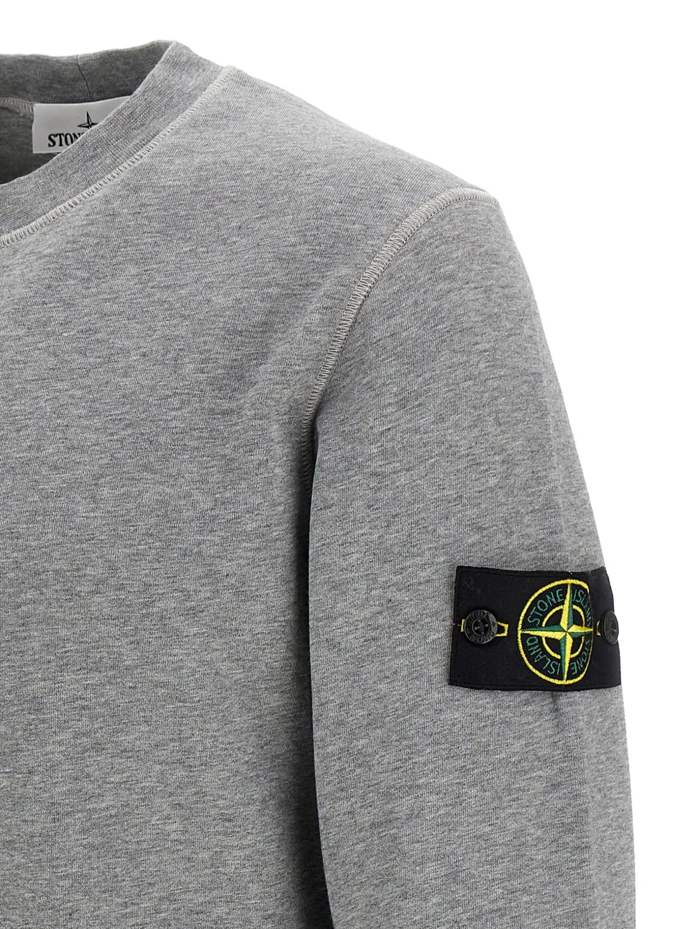Stone Island T-shirt met ronde hals en logopatch Grijs