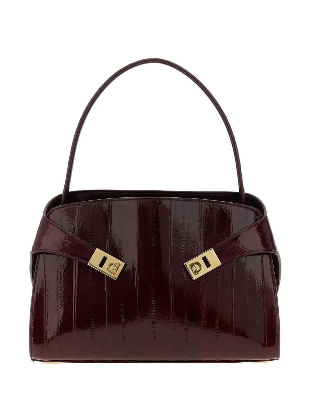 Ferragamo Soft Touch Shoulder Bag With Gold Hardware In Red