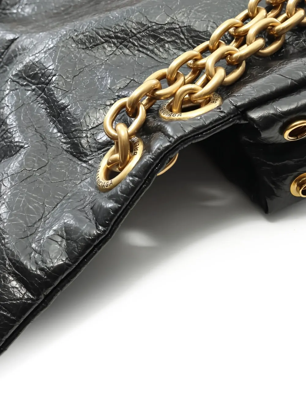 Pre-owned Balenciaga Mini Monaco Shoulder Bag In Gold