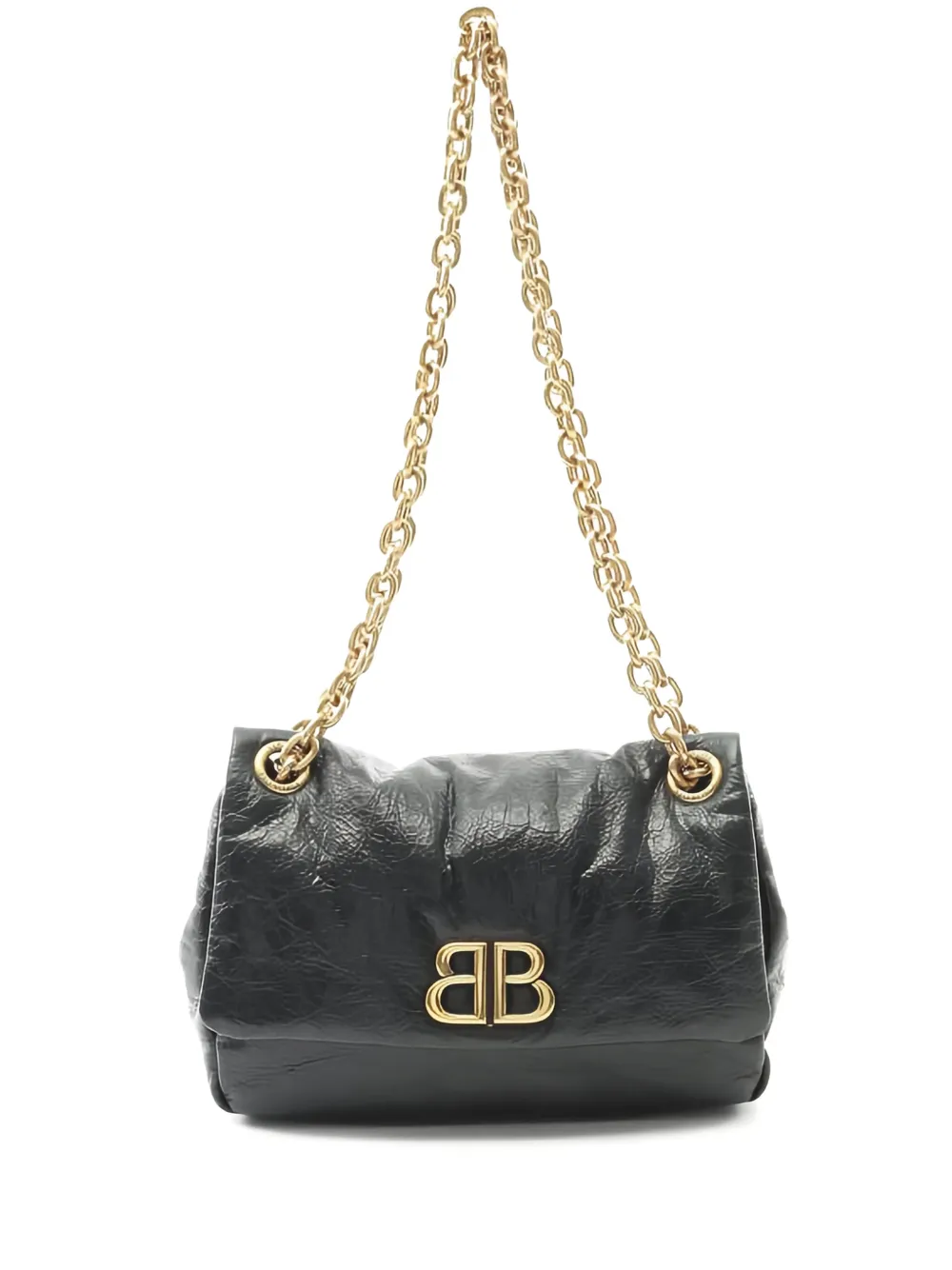 Pre-owned Balenciaga Mini Monaco Shoulder Bag In Gold