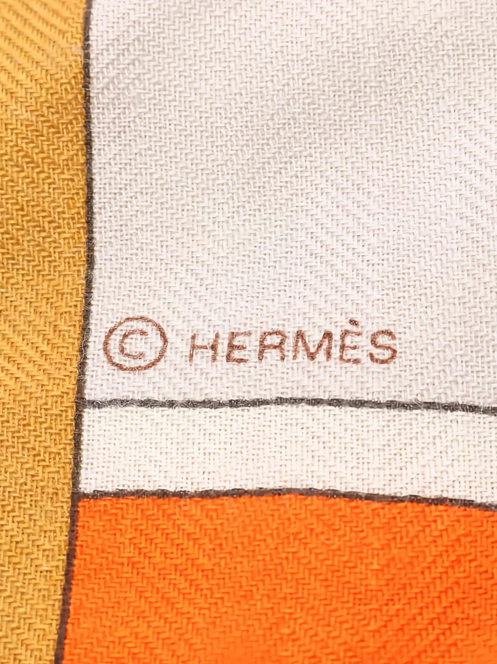 Pre-owned Hermes 2010s Arcs En Ciel Triangle Scarf In Gray
