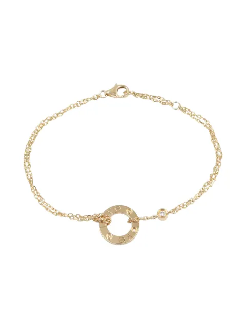 Cartier 10s 18K yellow gold diamons Love Circle bracelet