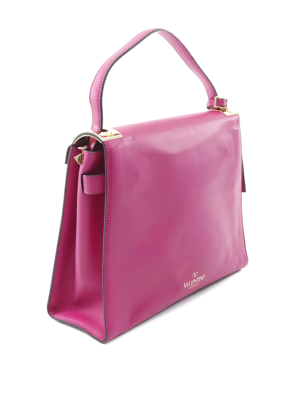 Pre-owned Valentino Garavani 00s Leather Tote Bag In Pink