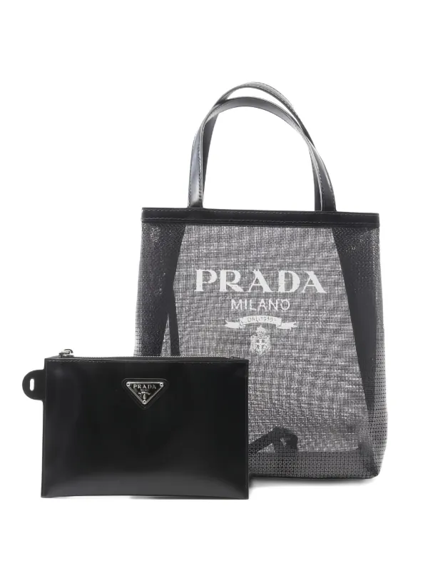 Prada Pre-Owned スパンコール ハンドバッグ | ブラック | FARFETCH JP