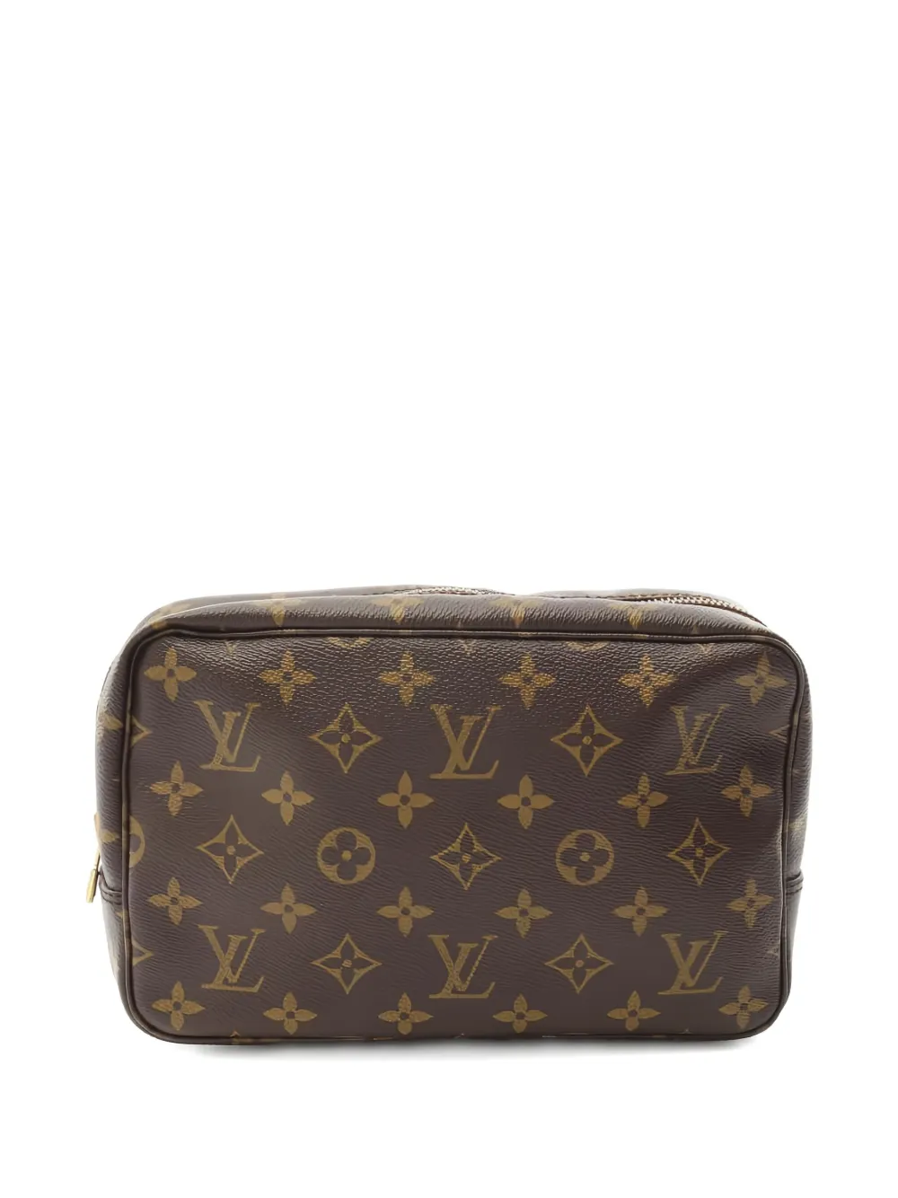Pre-owned Louis Vuitton Trousse Toilette 23 Cosmetic Pouch In Brown