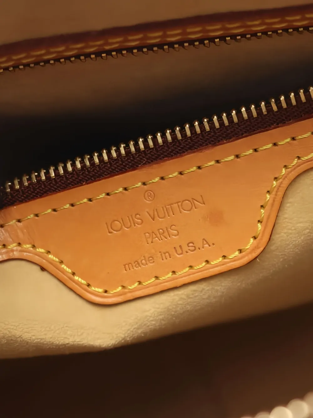 Pre-owned Louis Vuitton 2001 Monogram Looping Gm Shoulder Bag In Brown