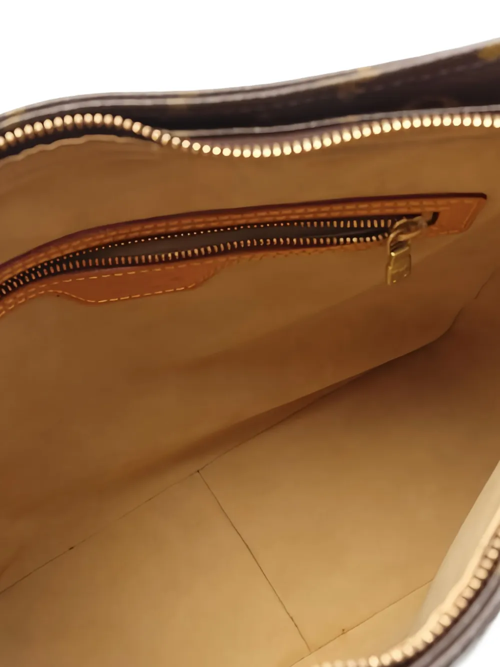 Pre-owned Louis Vuitton 2001 Monogram Looping Gm Shoulder Bag In Brown