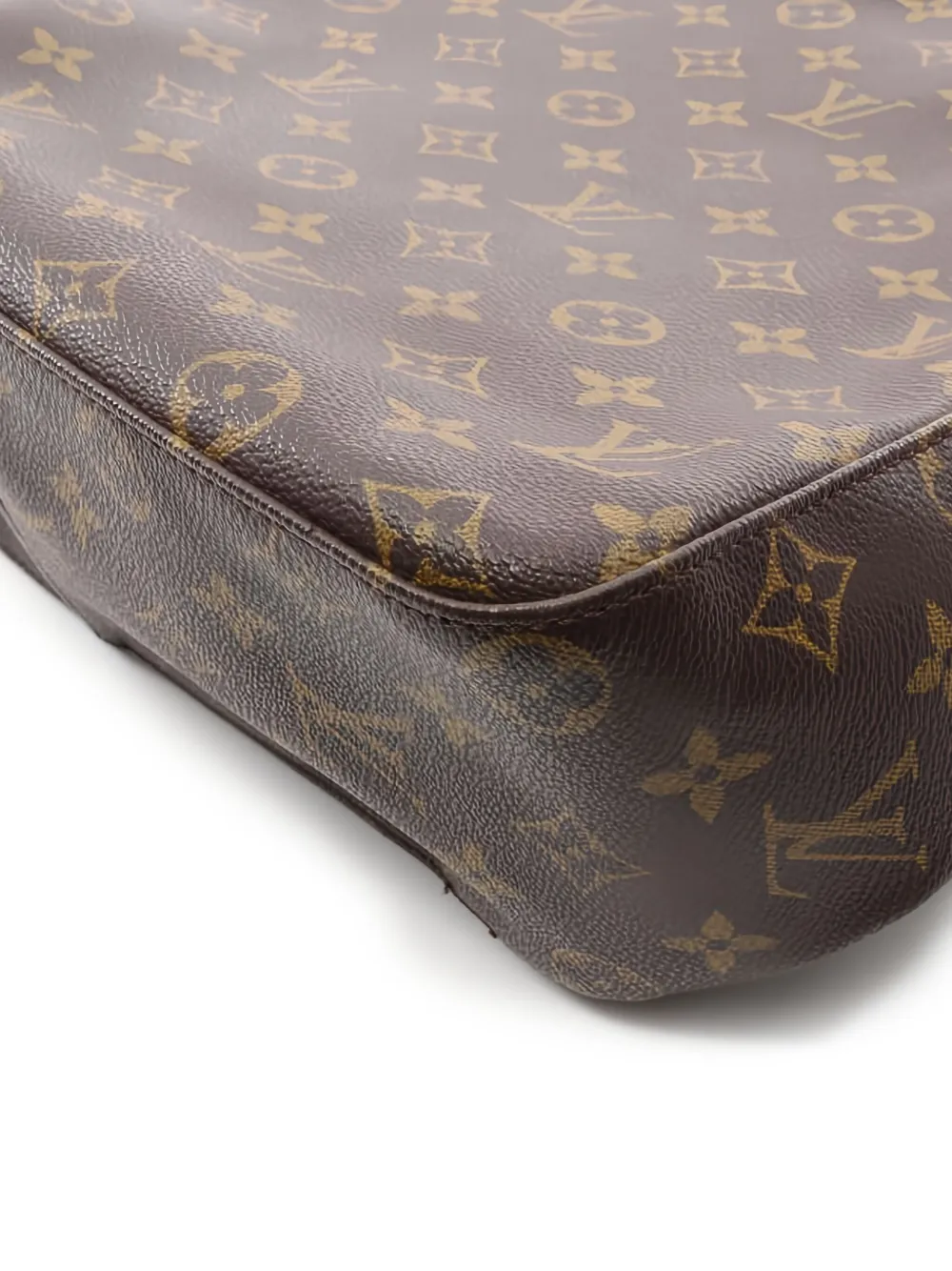 Pre-owned Louis Vuitton 2001 Monogram Looping Gm Shoulder Bag In Brown