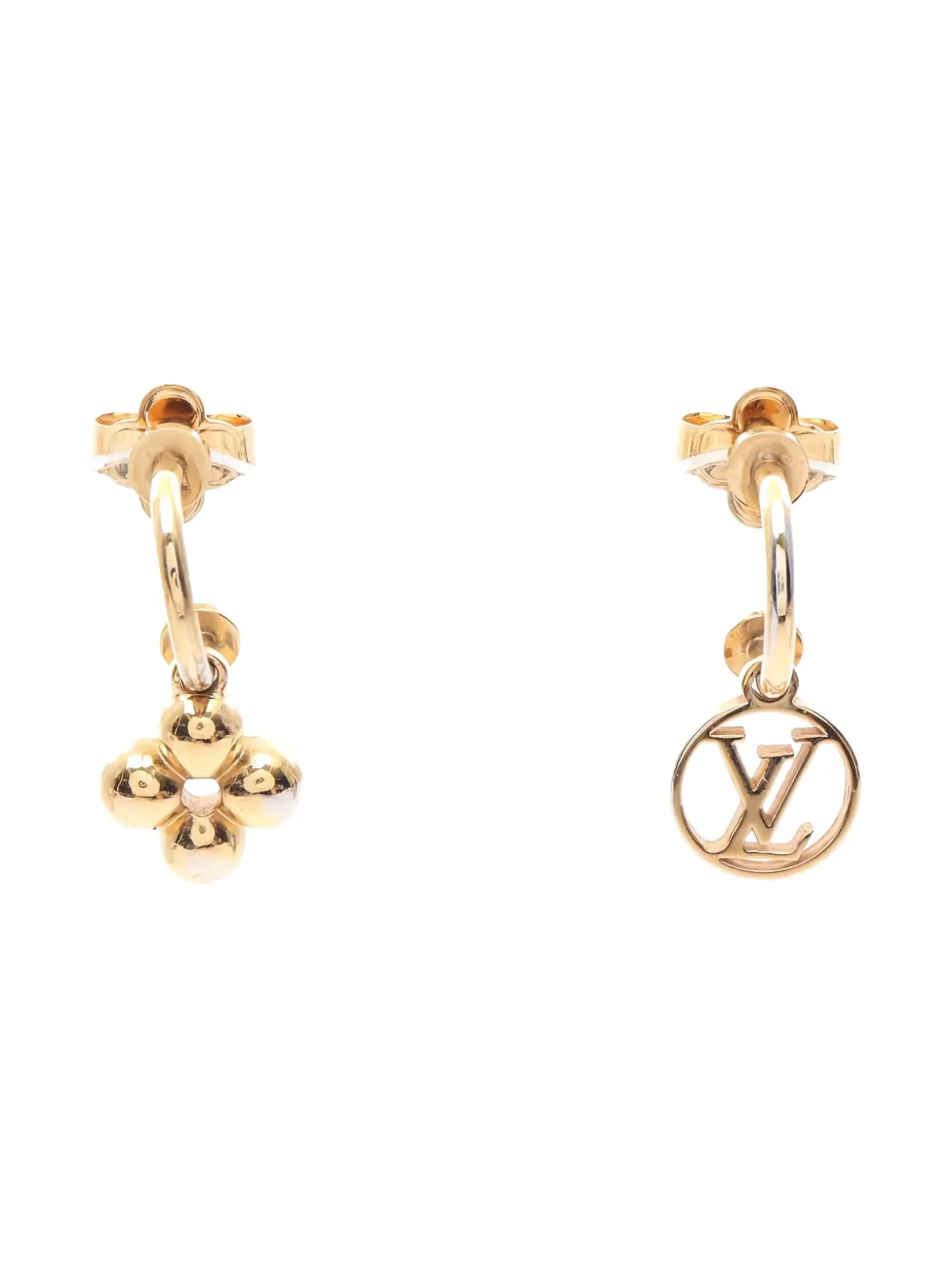 Louis Vuitton Pre-Owned Blooming earrings - ゴールドトーン Louis Vuitton Pre-Owned Blooming earrings - ゴールドトーン
