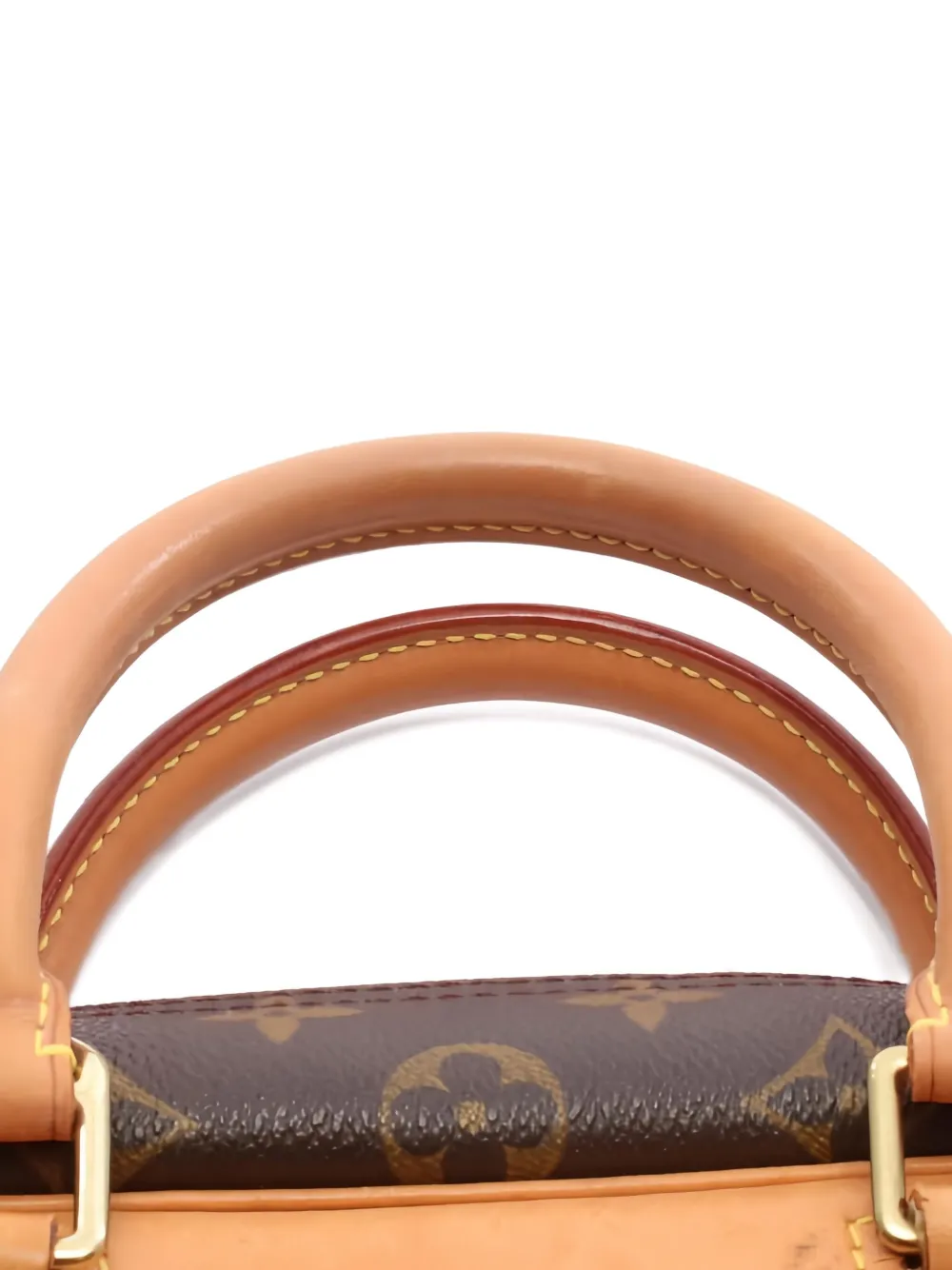 Pre-owned Louis Vuitton 2000 Monogram Canvas Bowling Deauville Handbag In Brown