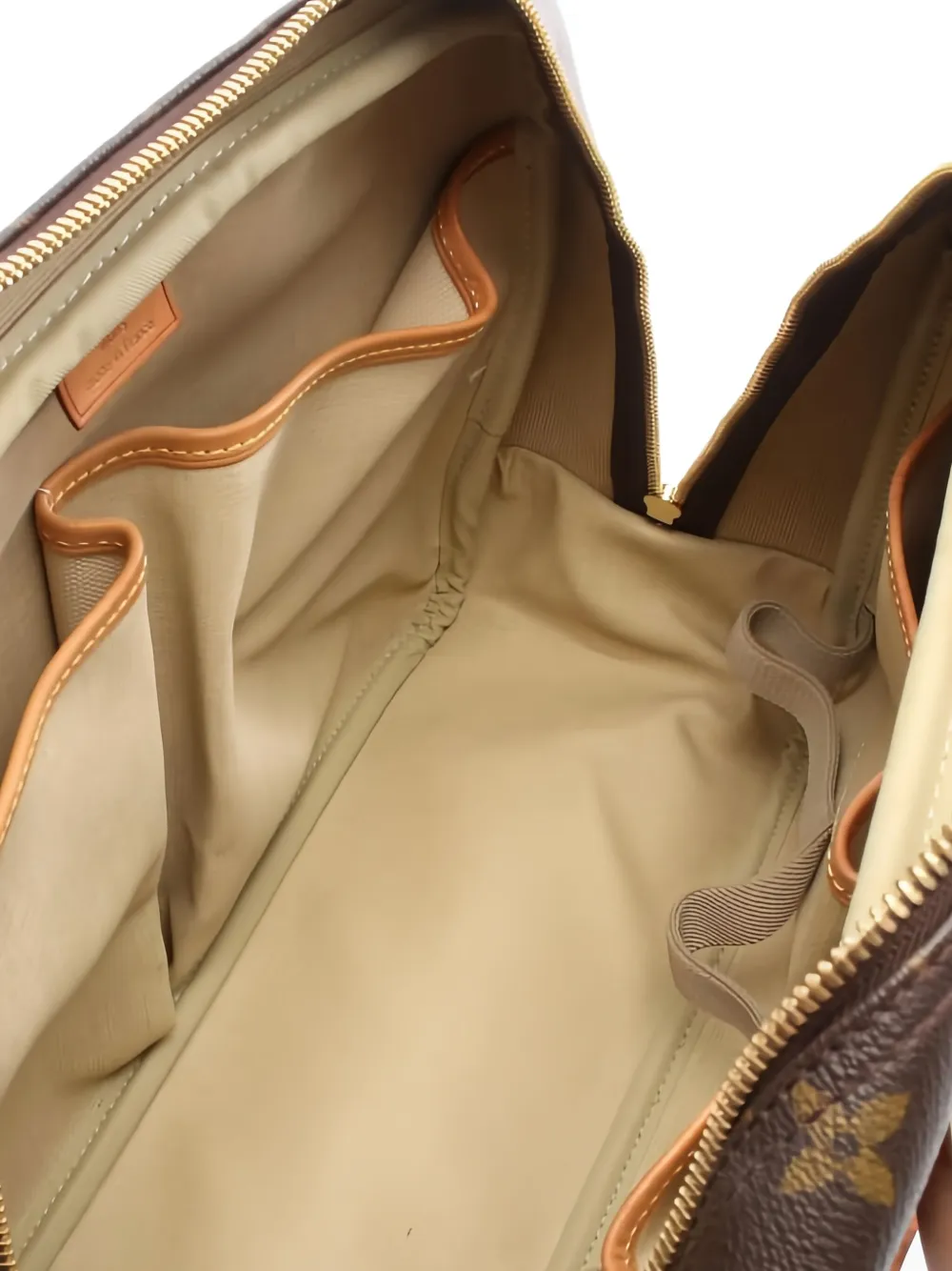 Pre-owned Louis Vuitton 2000 Monogram Canvas Bowling Deauville Handbag In Brown