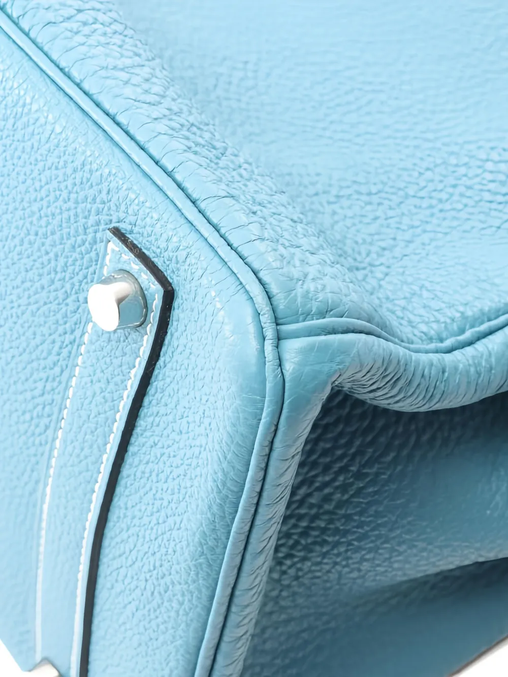 Pre-owned Hermes 2009 Birkin 35 Tote Bag In Blue