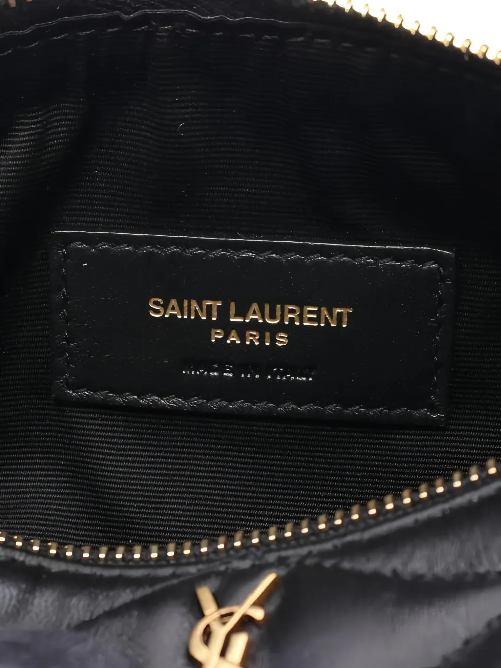 Pre-owned Saint Laurent Diamond-quilted Shoulder Bag In Black