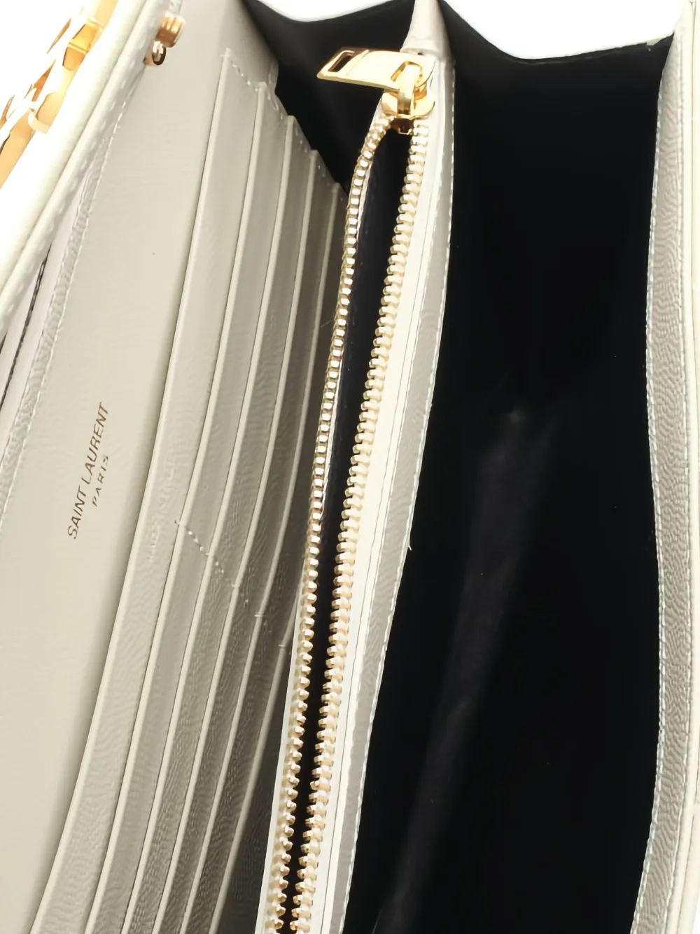 Pre-owned Saint Laurent Cassandre Wallet In White