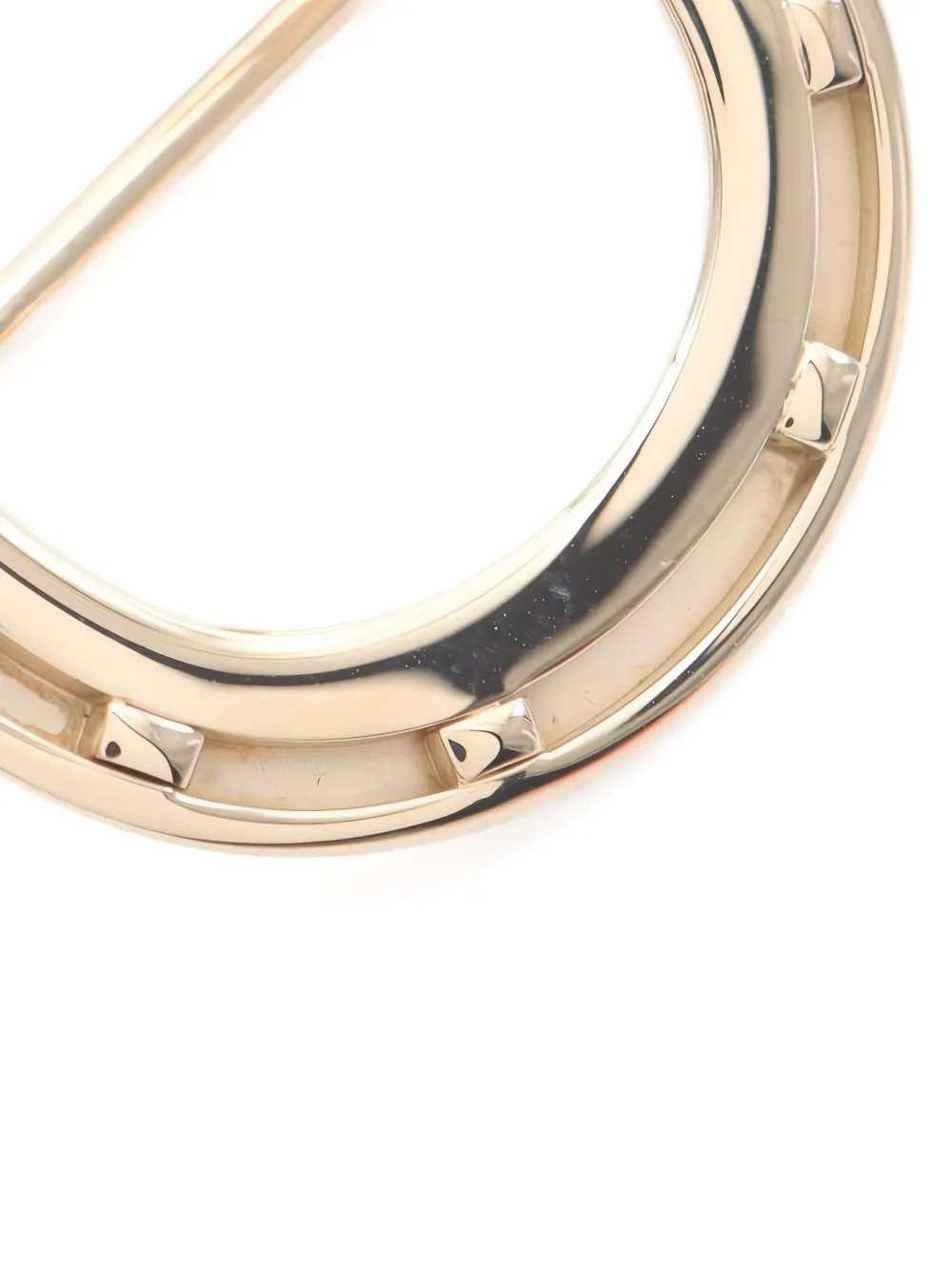 Pre-owned Hermes Fait Ah Cheval Scarf Ring In Gold