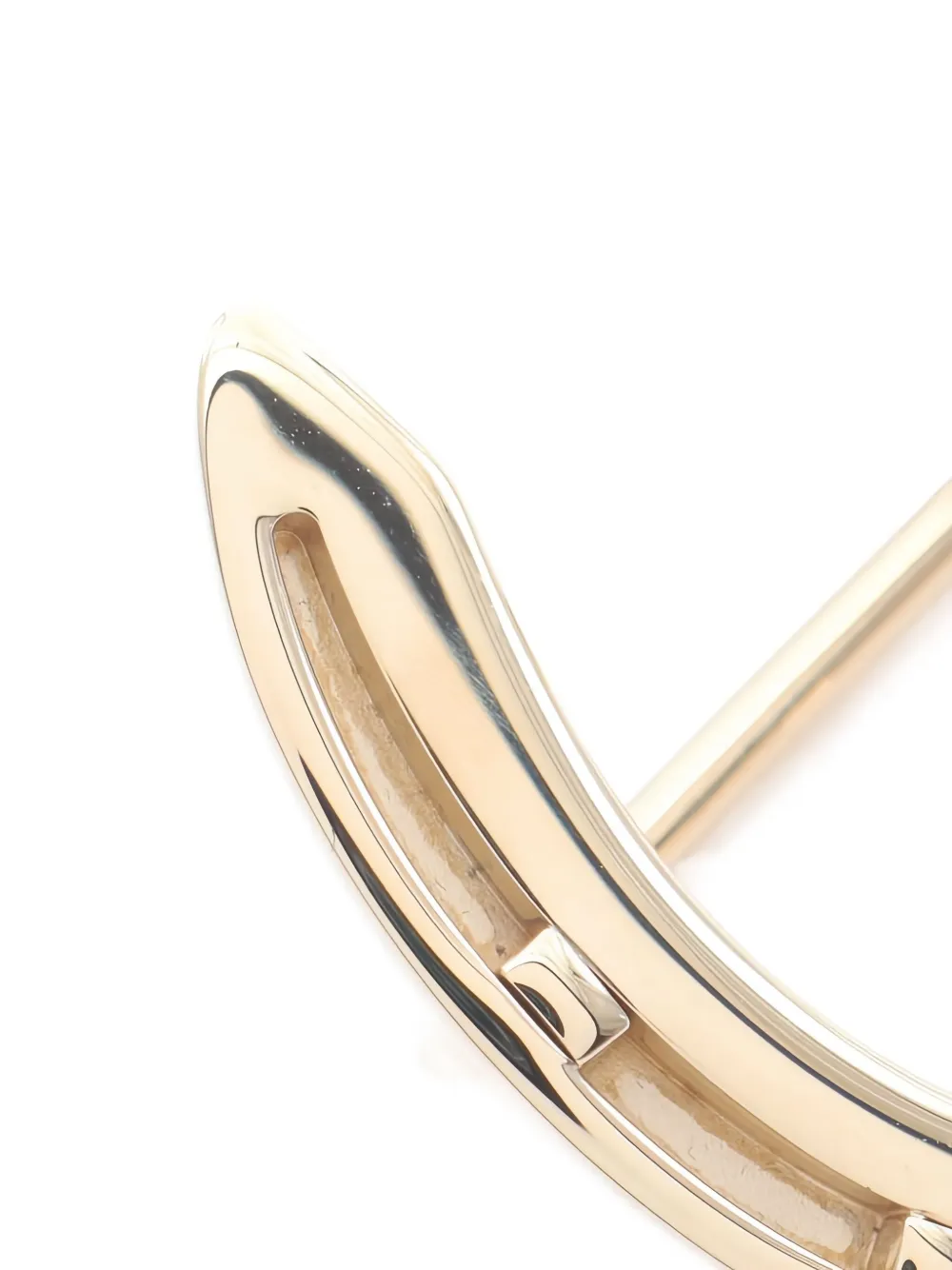 Pre-owned Hermes Fait Ah Cheval Scarf Ring In Gold