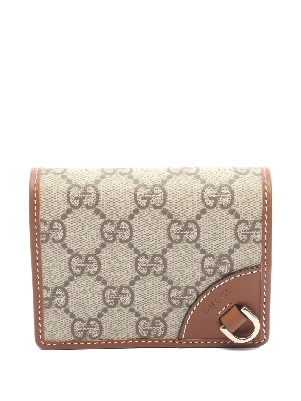 Gucci Pre-Owned small GG Supreme wallet - ブラウン Gucci Pre-Owned small GG Supreme wallet - ブラウン