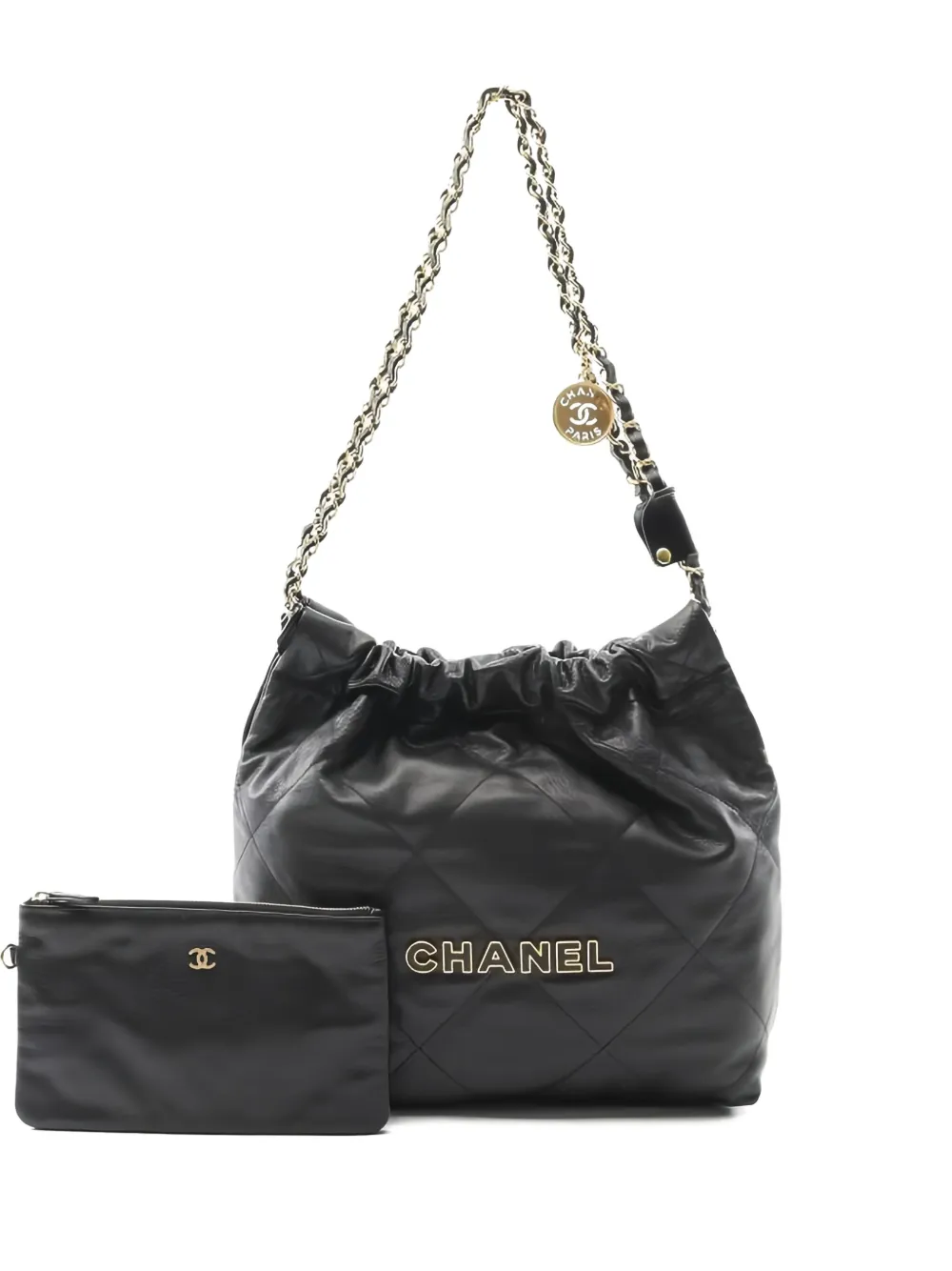 CHANEL Pre-Owned 2021 Chanel 22 shoulder bag - ブラック CHANEL Pre-Owned 2021 Chanel 22 shoulder bag - ブラック