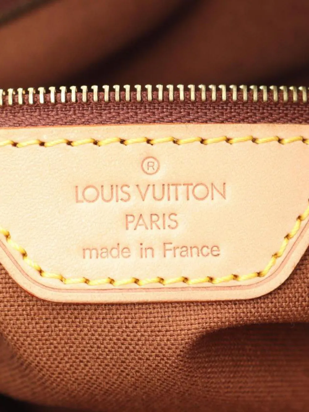 Pre-owned Louis Vuitton 2005 Monogram Cabas Piano Shoulder Bag In Brown