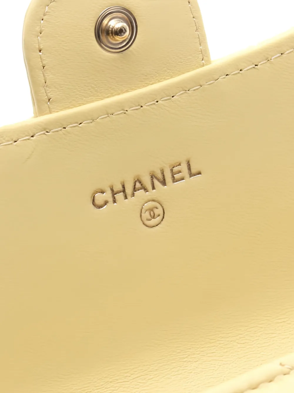 Pre-owned Chanel Matelassé Wallet In Yellow