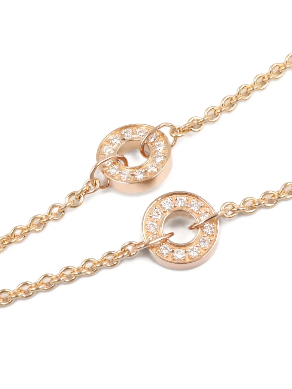 Pre-owned Bvlgari 18k Rose Gold B-zero1 Diamond Necklace