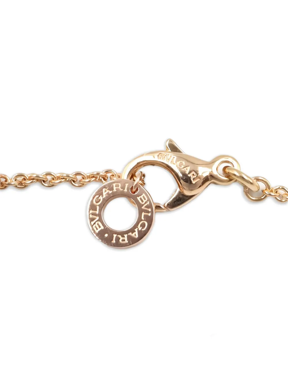 Pre-owned Bvlgari 18k Rose Gold B-zero1 Diamond Necklace