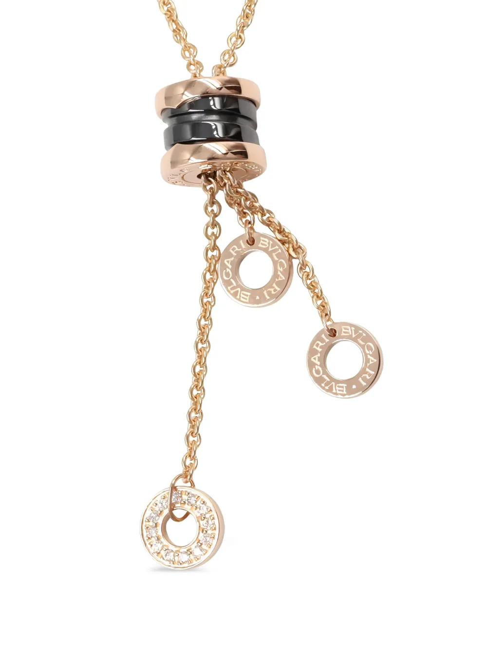Bvlgari Pre-Owned 18K rose gold B-zero1 diamond necklace | Image 2