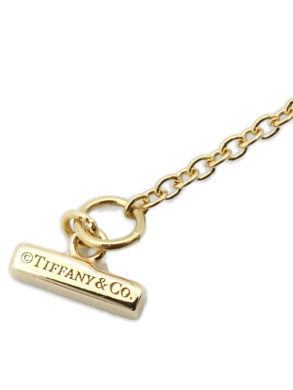 Tiffany & Co. ゴールドカーブネックレス Tiffany & Co. Pre-Owned 18K Yellow Gold T Two Circle Diamond And