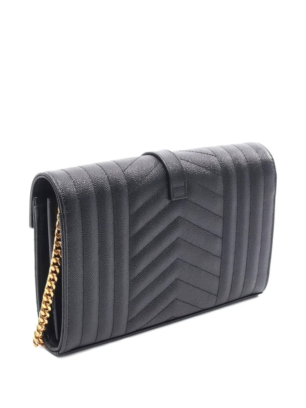 Pre-owned Saint Laurent Cassandre Envelope Shoulder Bag In Black