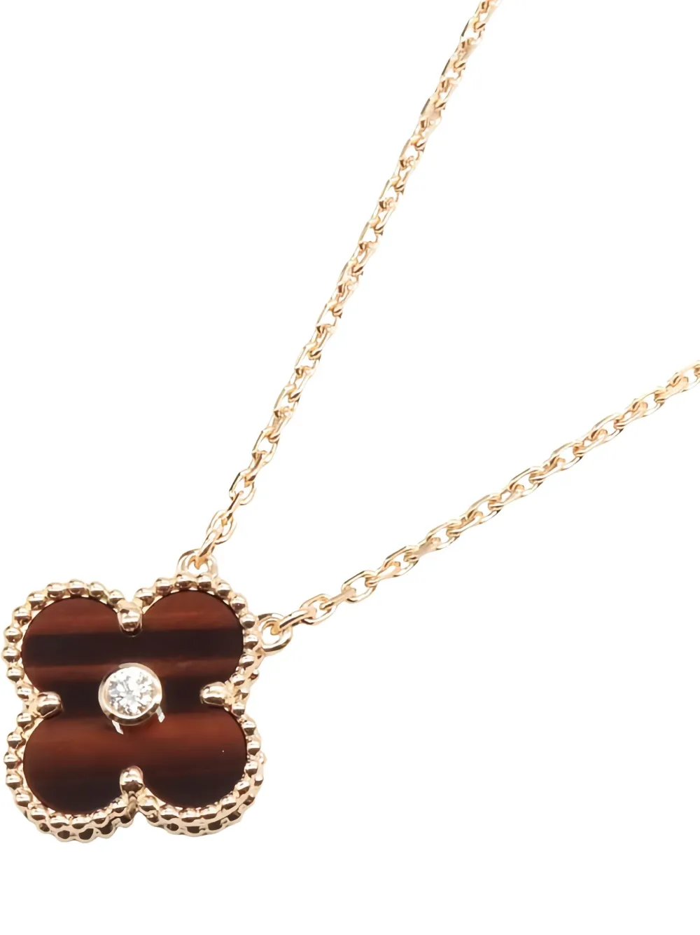 Van Cleef & Arpels Pre-Owned 2010s 18K rose gold Alhambra diamond necklace | Image 2