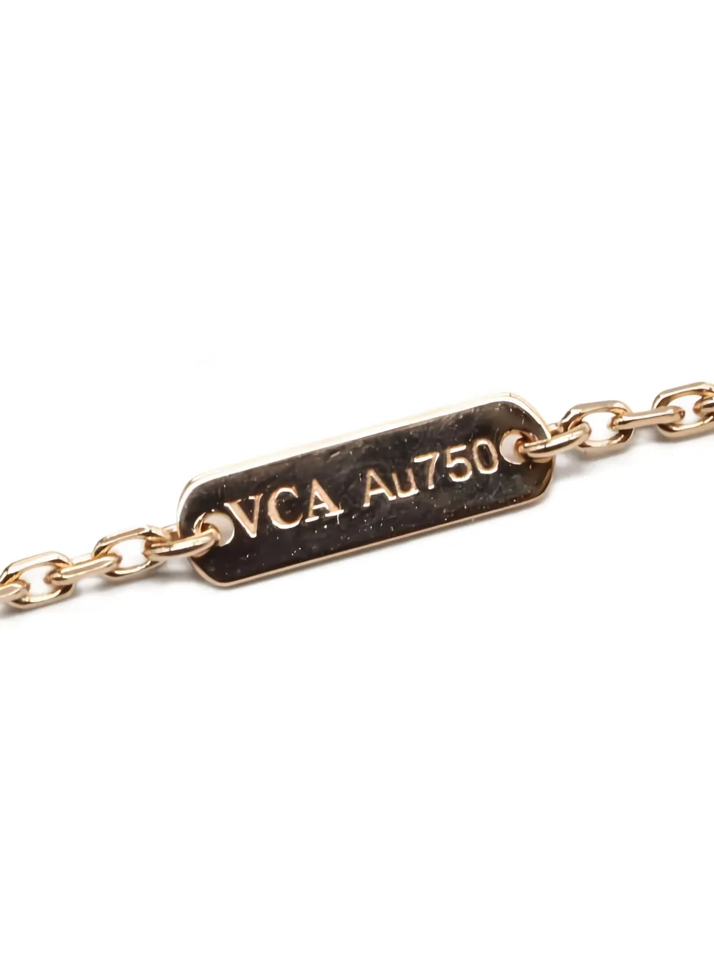 Pre-owned Van Cleef & Arpels 2010s 18k Rose Gold Alhambra Diamond Necklace